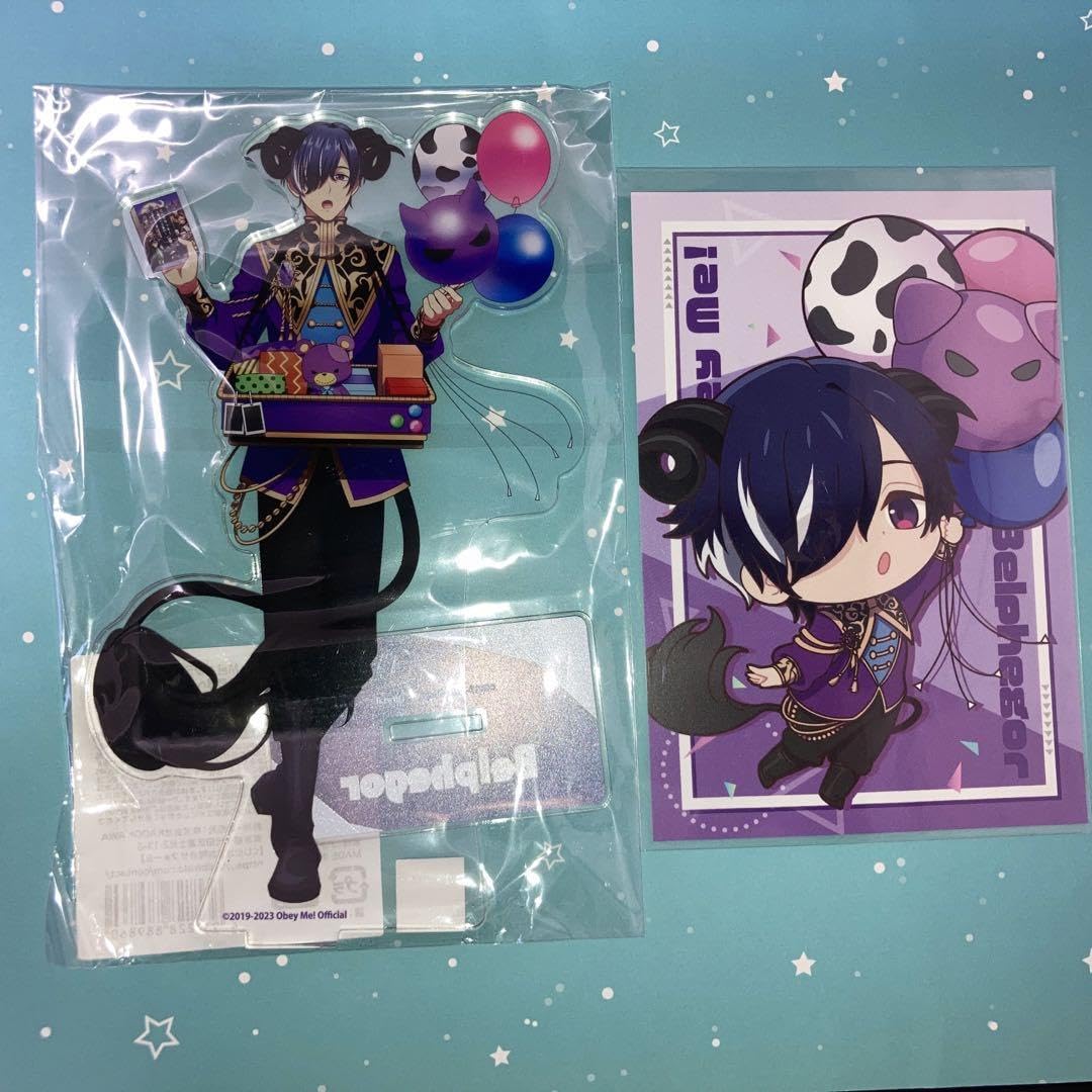 おべいみー　ベルフェゴール　留学生評価表　くじ　ブロマイド2枚　ポストカード　他 Amazon.co.jp: Obey Me オンラインくじ 魔界へご案内